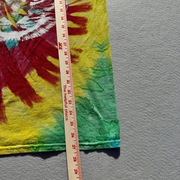 Cat Face Tie Dye T-Shirt Mens Medium Colorful Psychedelic Graphic Tee - Picture 4 of 6